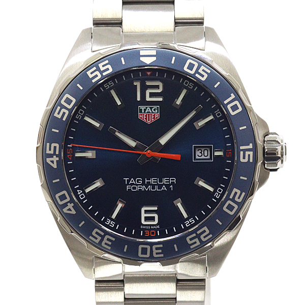 TAG Heuer タグホイヤー メンズ腕時計 フォーミュラ1 WAZ1010 ブルー文字盤 クォーツ 仕上げ済
