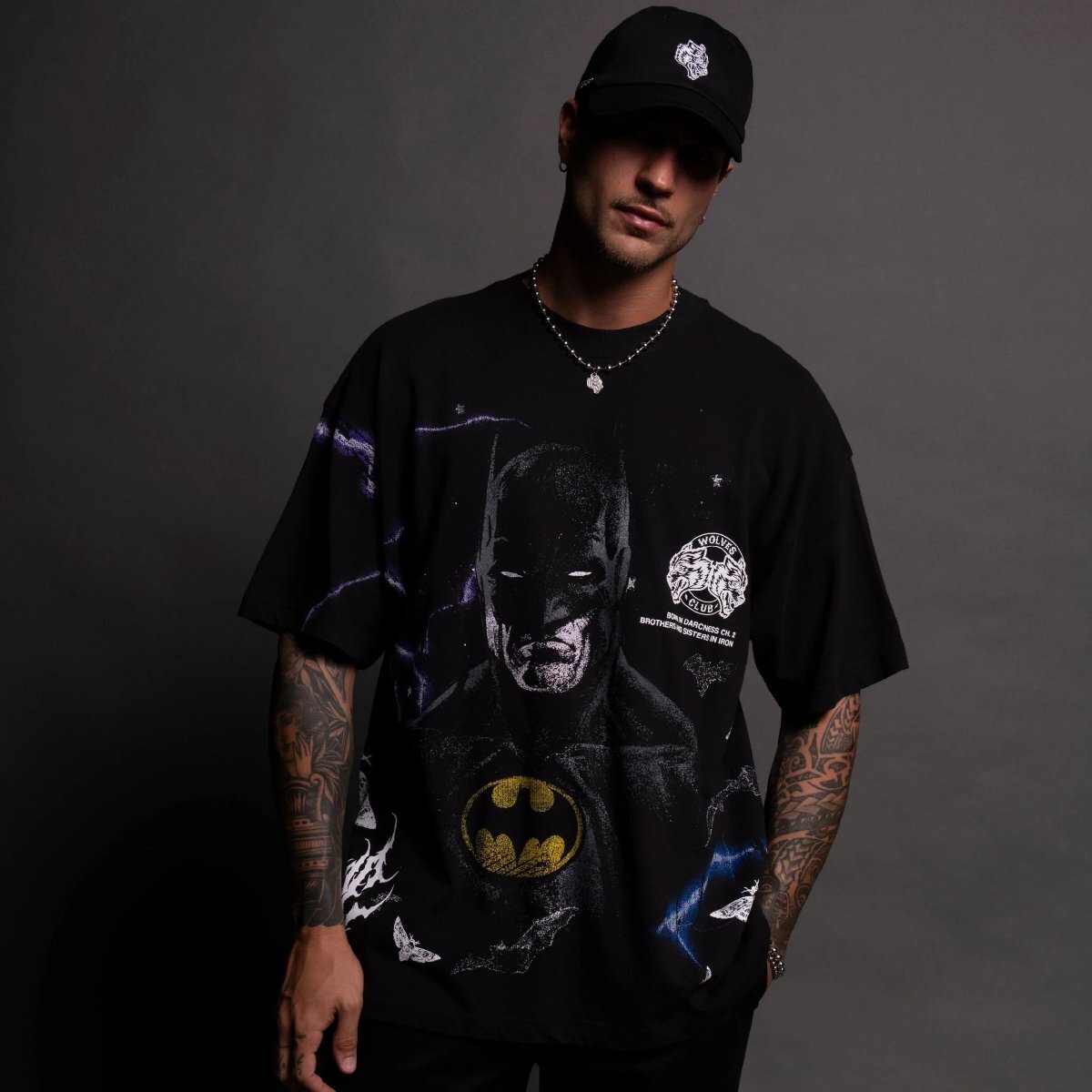 【保存版】 Darc Sport DARCNESS BATMAN SIDE OVERSIZED TEE BLACK M ダルク Mサイズ