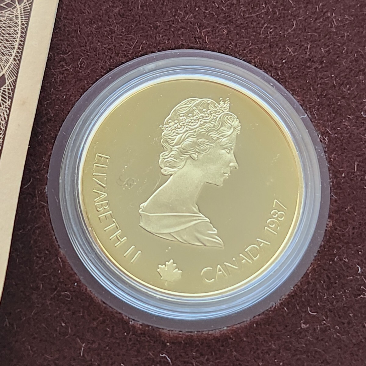 カナダ 1987年発行 1988 カルガリーオリンピック 記念金貨 100 カナダ 1987年発行 1988 カルガリーオリンピック 記念金貨 100
