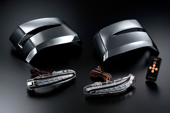 SilkBlaze ドアミラーウインカー&カバー 200系ハイエース6型 [クリアレンズ/純正8P4塗装済] 品番：ASDW-HI6-8P4-C