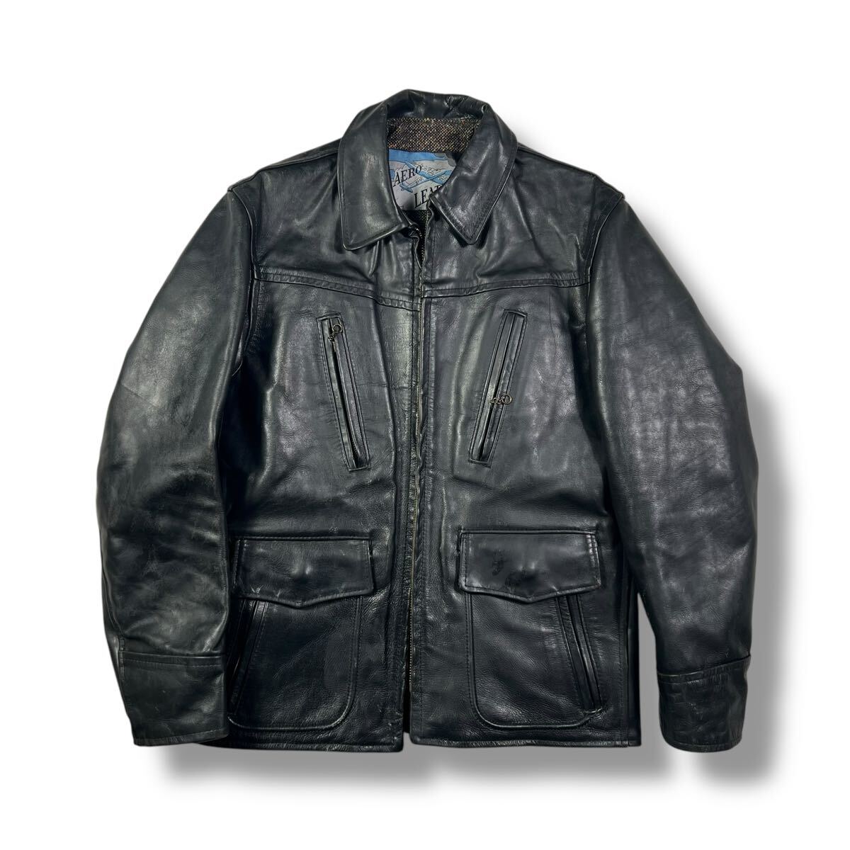 スコットランド製 AERO LEATHER エアロレザー ステアハイド レザー 