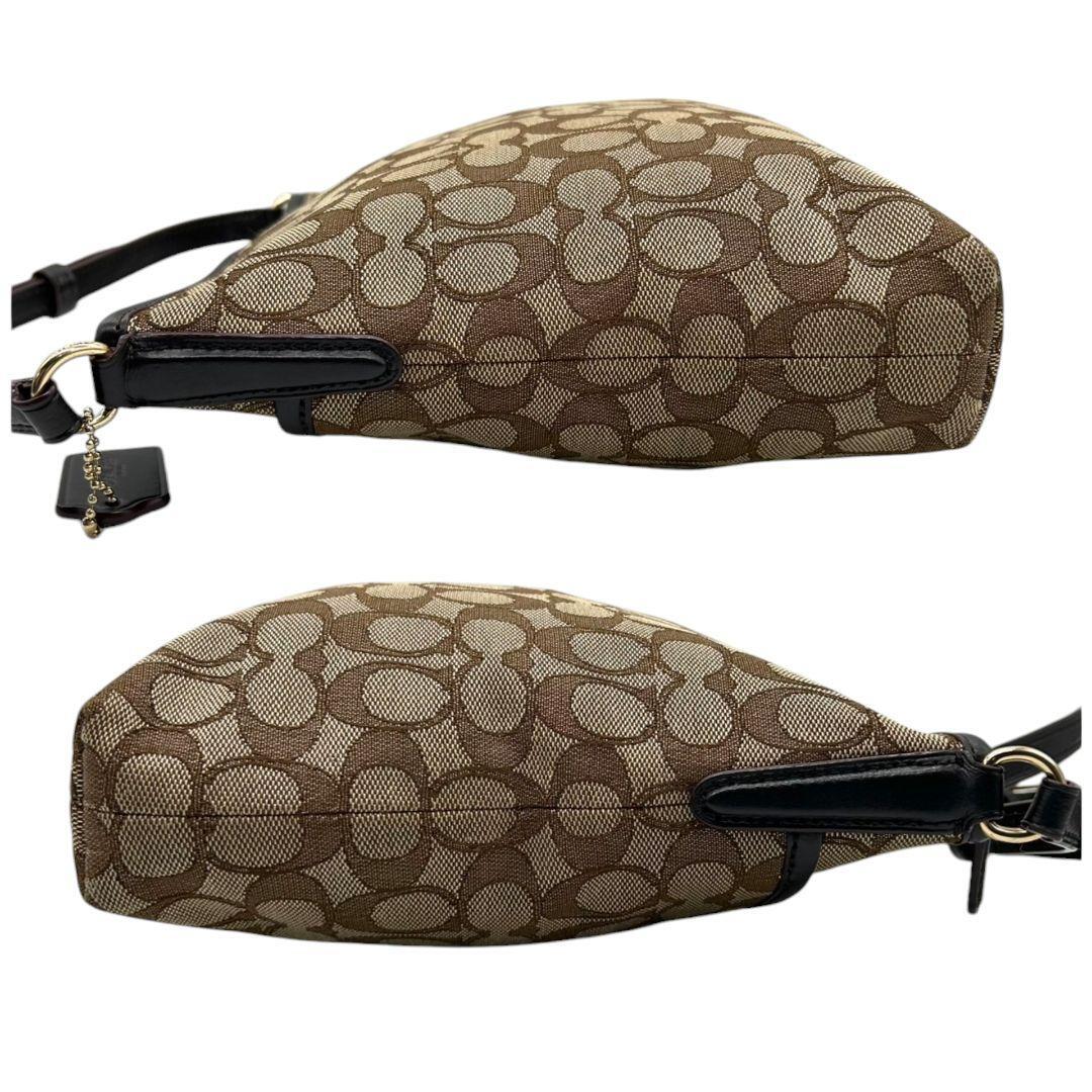 美品 coach コーチ ショルダーバッグ 茶 シグネチャー 斜め掛け 美品 coach コーチ ショルダーバッグ 茶 シグネチャー 斜め掛け