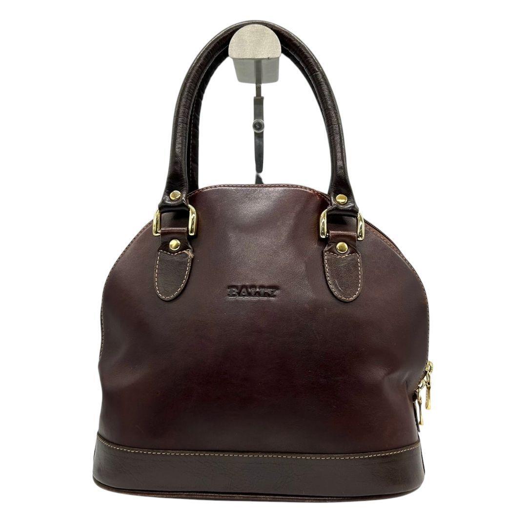 BALLY バリー ハンドバッグ ブラウン　ドーム　レザー ワンショルダー T3