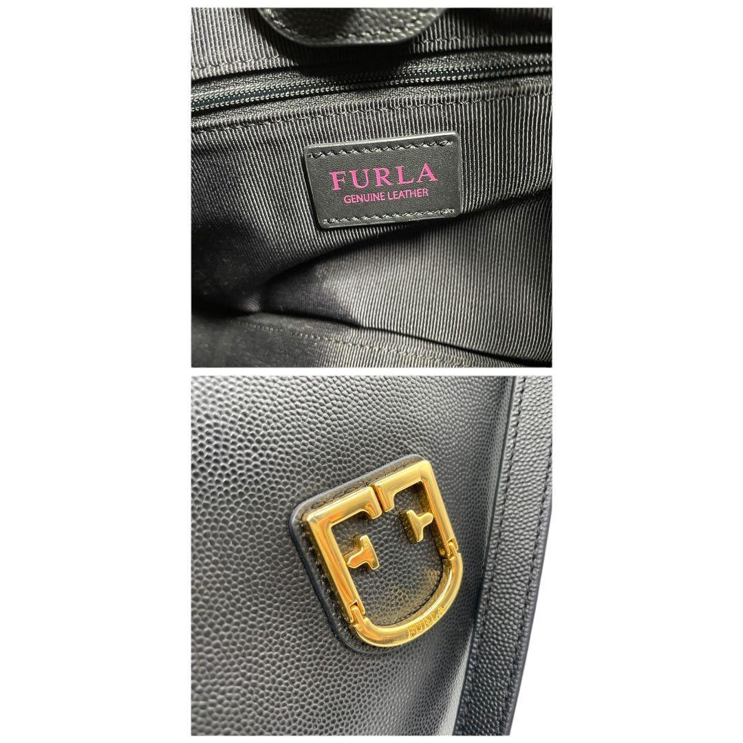 FURLA - FURLA フルラ ハンドバッグ 2way 黒 ベルヴェデーレ