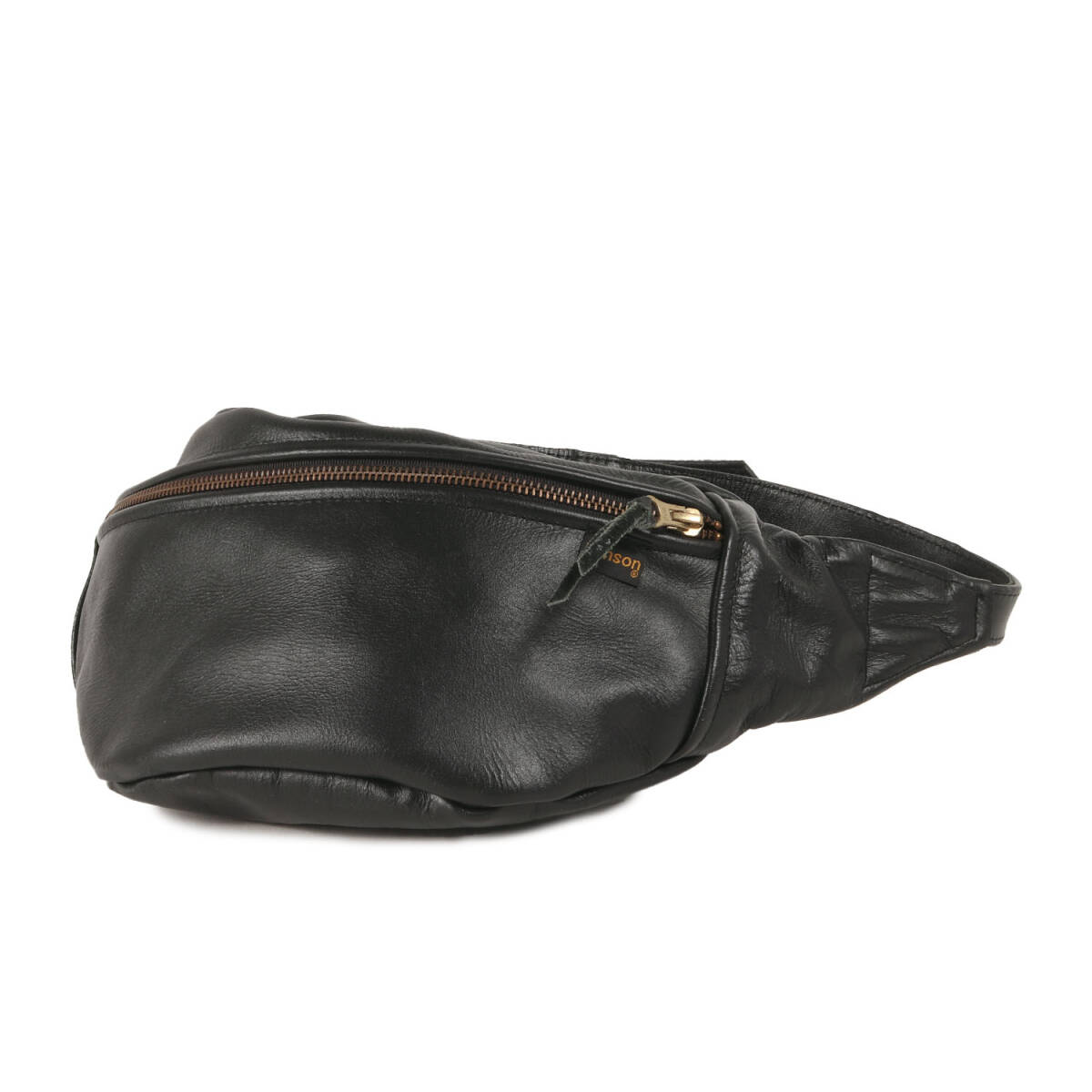VANSON バンソン BACKDROP 別注 バッグ / オールレザー ファニーパック (9SBB NEW FANNY PACK) / ブラック / ウエストバッグ / コラボ