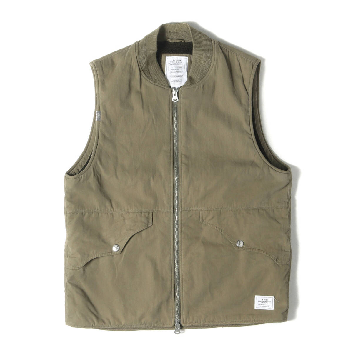 【美品】CRIMIE クライミー ベスト サイズ:M / ミリタリー 里ボア ジップ ベスト (WILL MILITARY BOA VEST) / オリーブ / トップス
