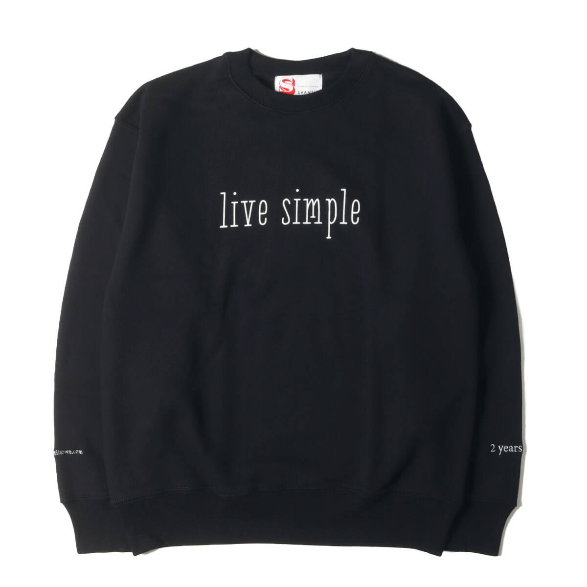 !_[ новый товар ]SHANTII Chantez .- тренировочный L / Live Simple Logo вырез лодочкой спортивная фуфайка / черный / верх стрейнер 