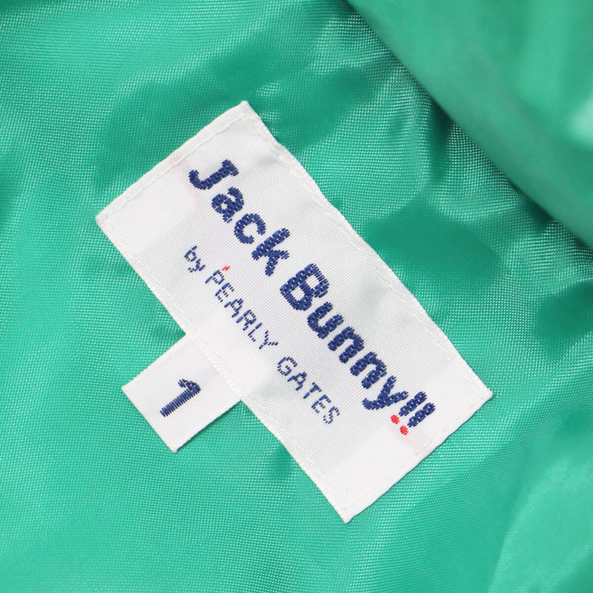 Jack Bunny ジャックバニー ジャケット グリーン サイズ:1(M) / PEARLEY GATES ショート ダウン ジャケット / スタンドネック ロゴ