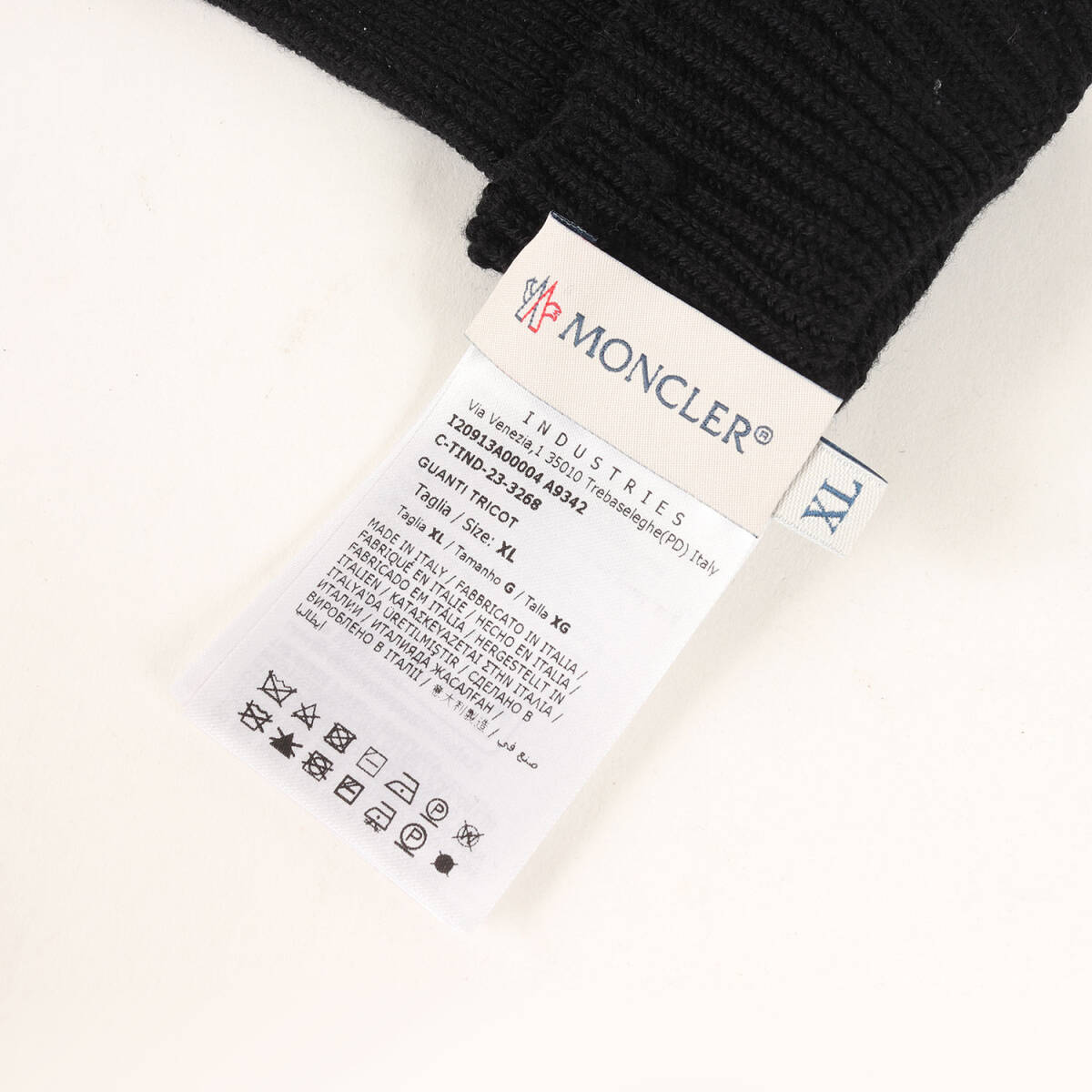 【新品】MONCLER モンクレール サイズ:XL / 23AW ニット グローブ (GUANTI TRICOT) / ブラック 黒 / イタリア制 ブランド 小物