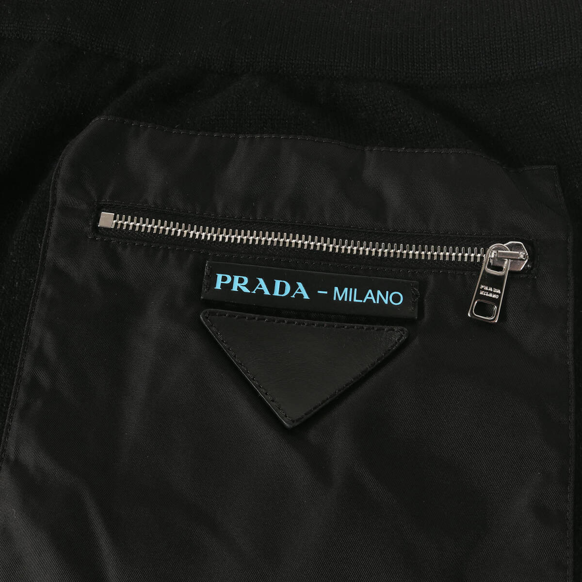 PRADA プラダ パンツ サイズ:44 / 2019年モデル ナイロンポケット ウールニット パンツ / ブラック 黒 / ボトムス ズボン ブランド
