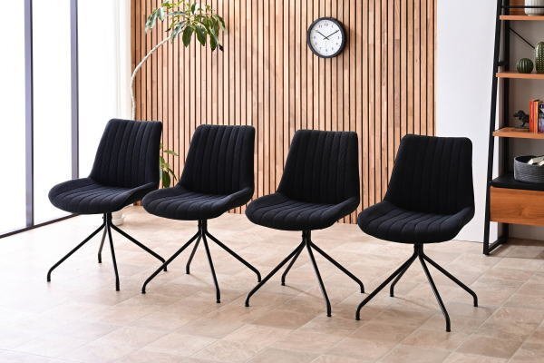 新品 コーデュロイ ダイニングチェア4脚セット 360度回転 椅子 北欧 モダン シンプル スタイリッシュ リビング outlet:ST10-17D-ZQ