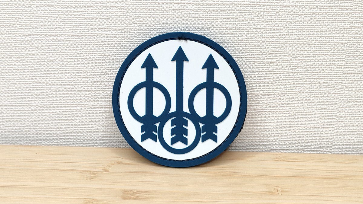 Beretta ベレッタ トライデント パッチTrident Patch タクティカルパッチ ミリタリー サバゲー エアガン ブルー ホワイト