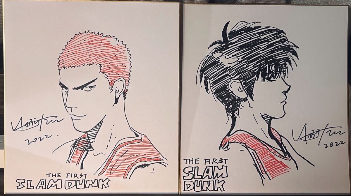 スラムダンク THE FIRST SLAM DUNK 桜木花道 流川楓 サイン 色紙 スラムダンク THE FIRST SLAM DUNK 桜木花道 流川楓 サイン 色紙