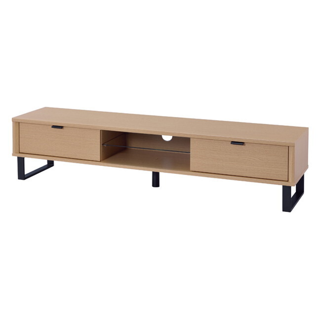 シーム ローボード 【ナチュラル】 合成樹脂化粧合板 スチール(粉體涂裝) 5mm強(qiáng)化ガラス