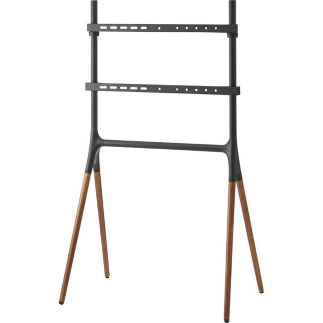 テレビスタンド 【ブラック】 スチール(粉體涂裝) アルミニウム合金(粉體涂裝) 天然木(ビーチ) ラッカー涂裝