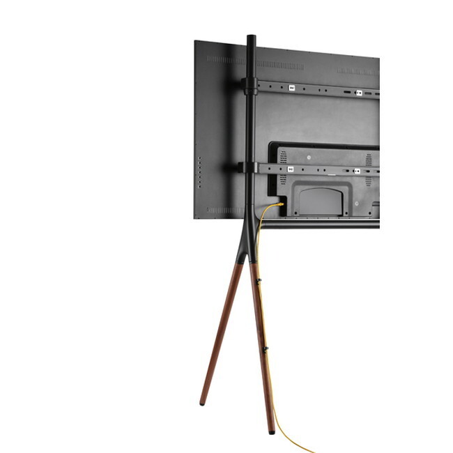 テレビスタンド 【ブラック】 スチール(粉體涂裝) アルミニウム合金(粉體涂裝) 天然木(ビーチ) ラッカー涂裝