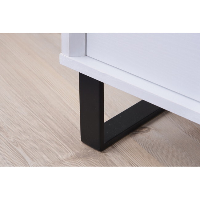 シーム ローボード 【ホワイト】 合成樹脂化粧合板 スチール(粉體涂裝) 5mm強化ガラス