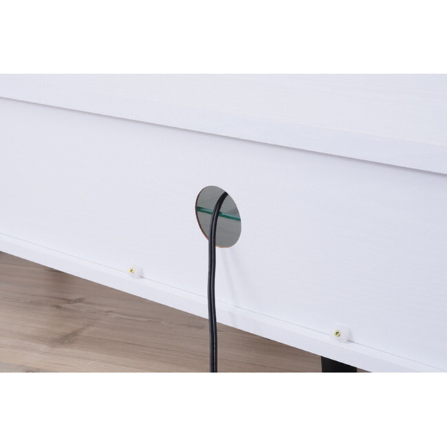 シーム ローボード 【ホワイト】 合成樹脂化粧合板 スチール(粉體涂裝) 5mm強化ガラス