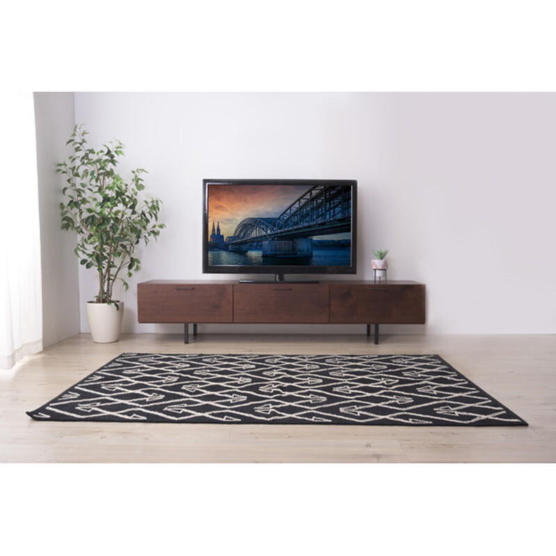 TVボード 【ブラウン】 天然木化粧繊維板(ウォルナット)ウレタン涂裝 プリント紙化粧合板 強(qiáng)化紙プリント化粧合板 スチール(粉體涂裝)