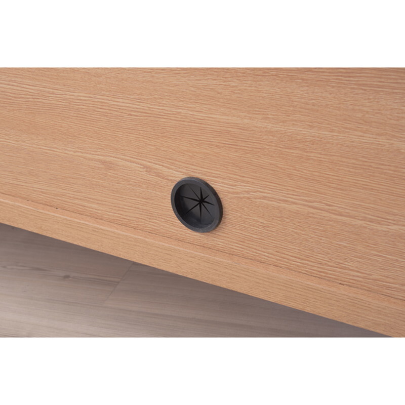 TVボード 【ブラウン】 天然木化粧繊維板(ウォルナット)ウレタン涂裝 プリント紙化粧合板 強(qiáng)化紙プリント化粧合板 スチール(粉體涂裝)