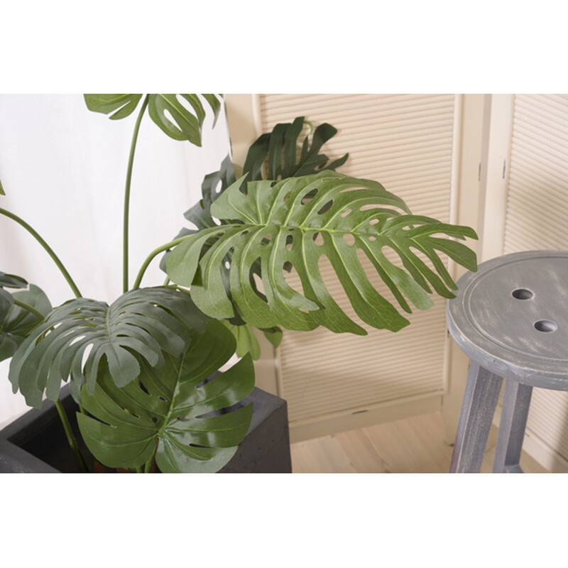  искусственная зелень монстера [ зеленый ] поли соль .biniru синтетическая смола 