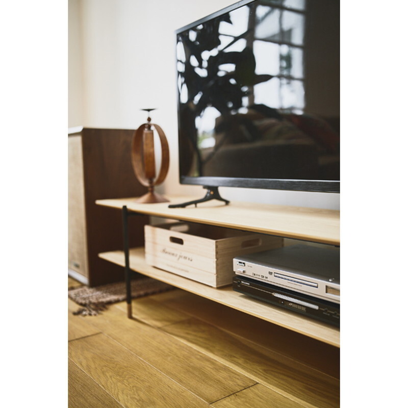 ルカ TVボード 【ナチュラル】 天然木化粧繊維板(オーク) ウレタン涂裝 スチール(粉體涂裝)