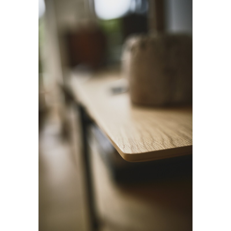 ルカ TVボード 【ナチュラル】 天然木化粧繊維板(オーク) ウレタン涂裝 スチール(粉體涂裝)