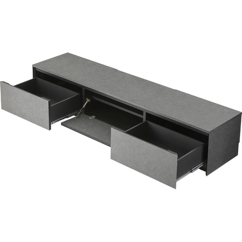 TVボード 【グレー】 メラミン化粧繊維板 プリント紙化粧合板