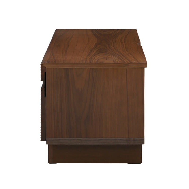 フルモス 166TVボード 【ブラウン】 天然木(アルダー) 天然木人工突板(ウォルナット調(diào)) 4mmブラック強化ガラス