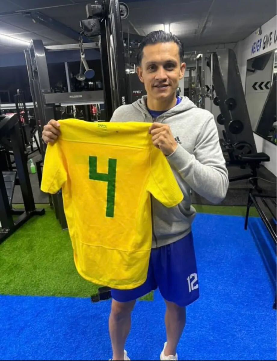реальное использование форма Cheer gosiuba Brazil представитель VS Costa Rica представитель match worn shirt футбол