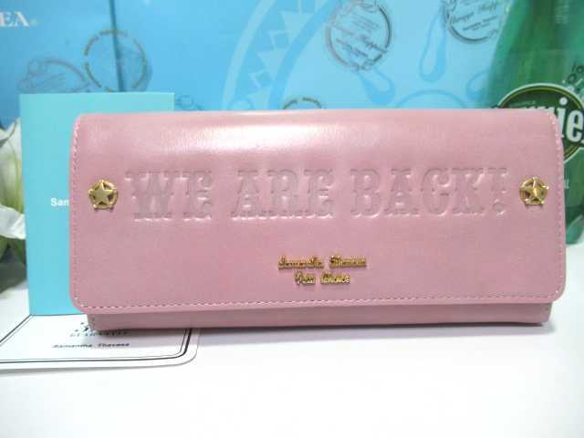 送料無料 サマンサタバサ トイストーリー 4 牛革 型押 かぶせ 長財布 ピンク 新品 証明書 包装付 ディズニー ピクサー ウッディ フォーキー