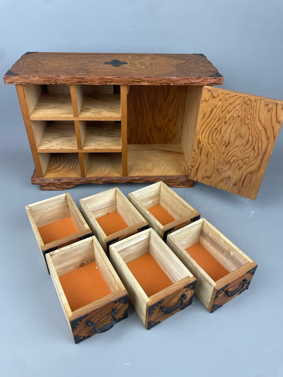 希少 屋久杉 小箪笥 昭和レトロ 小物入れ 小引き出し 薬箱 薬 希少 屋久杉 小箪笥 昭和レトロ 小物入れ 小引き出し 薬箱 薬