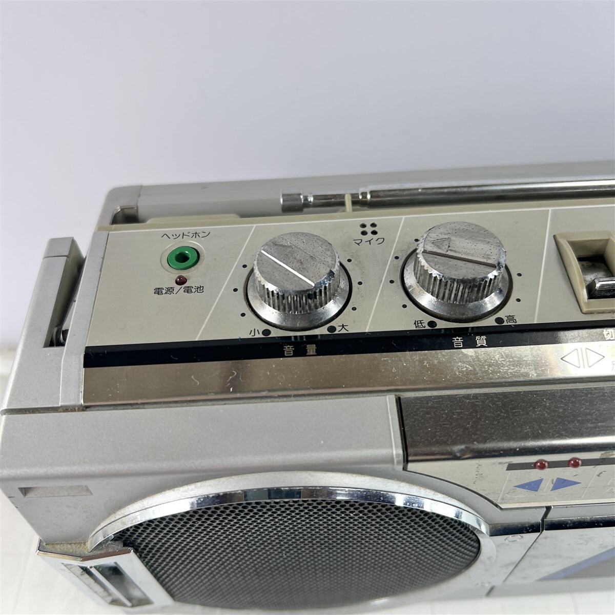 SONYソニー ラジカセ CFS-V10 シルバー 昭和レトロ 80年代 ラジオ カセット ジャンク_画像7