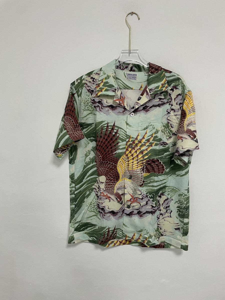 サンサーフMusa-shiya アロハシャツ Mサイズ 平等院鳳凰堂