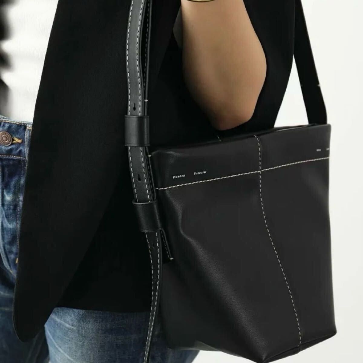 PROENZA SCHOULER Barrow バケット ショルダーバッグ クロス PROENZA SCHOULER Barrow バケット ショルダーバッグ クロス