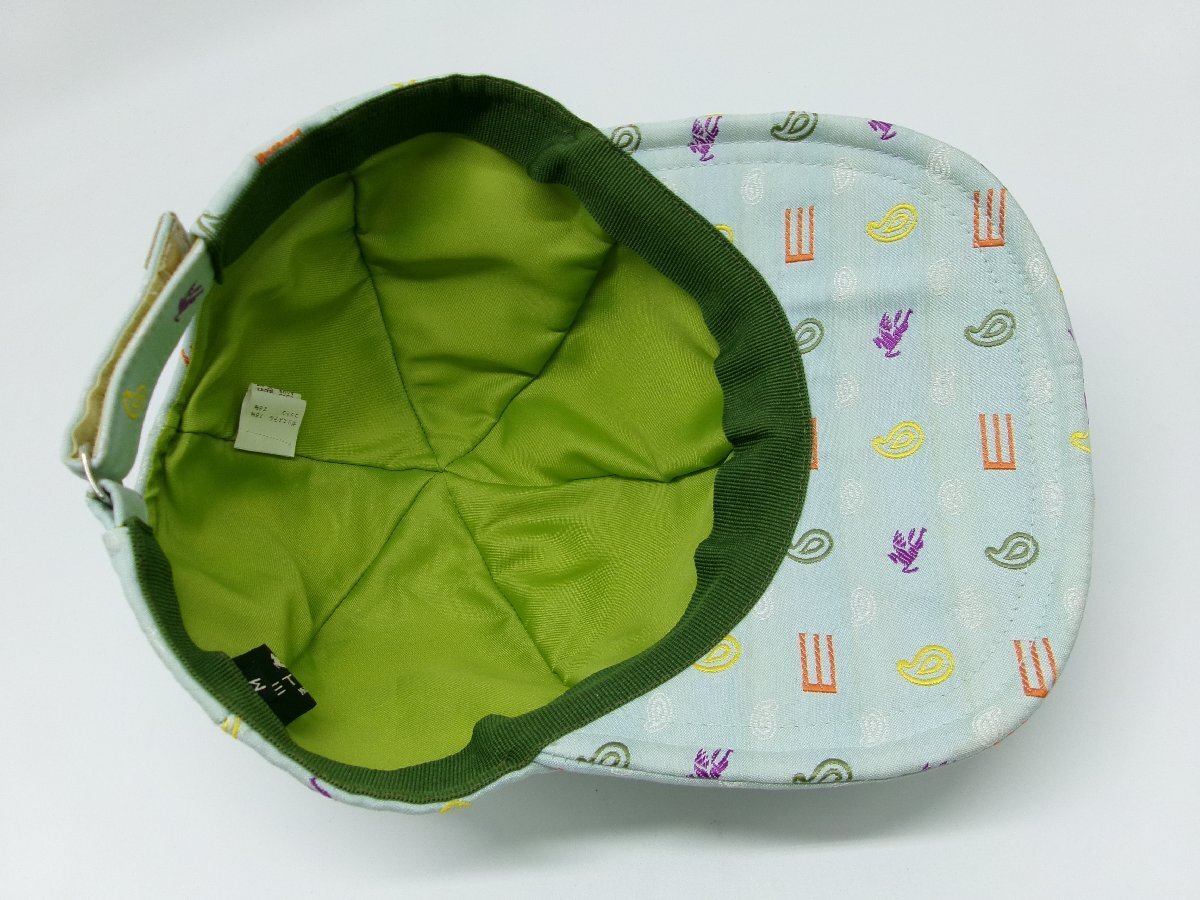 ■【YS-1】 エトロ ETRO キャップ 帽子 ■ 良好 ■ メンズ サイズ54.8cm 調(diào)節(jié)可 ■ マルチカラー マジックテープ 【同梱可能商品】■A