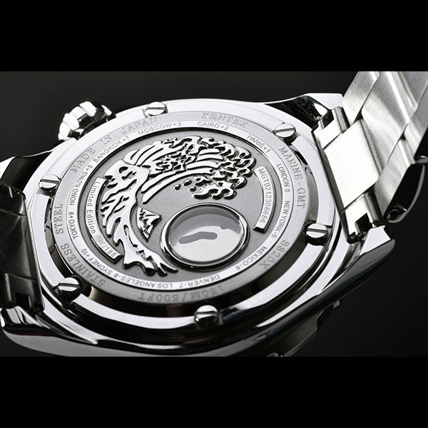ケンテックス KENTEX 腕時計 自動巻き マリンGMT ブルー メタルバンド MARINE GMT 正規(guī)品 メーカー最大3年保証 S820X-02