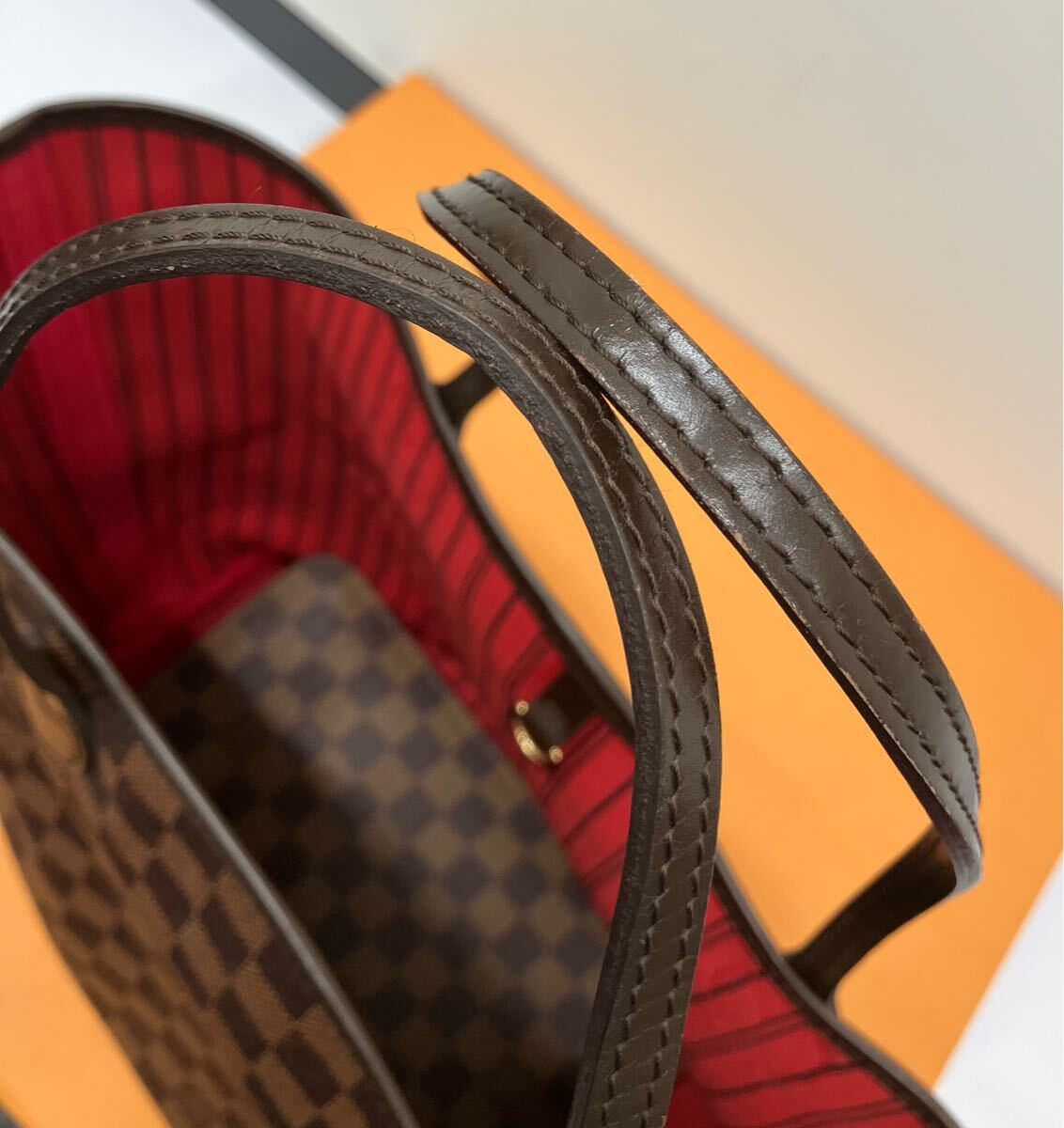 LOUIS VUITTON　ルイ?ヴィトン ダミエ N40599 ネヴァーフル MM ポーチ付き 美品