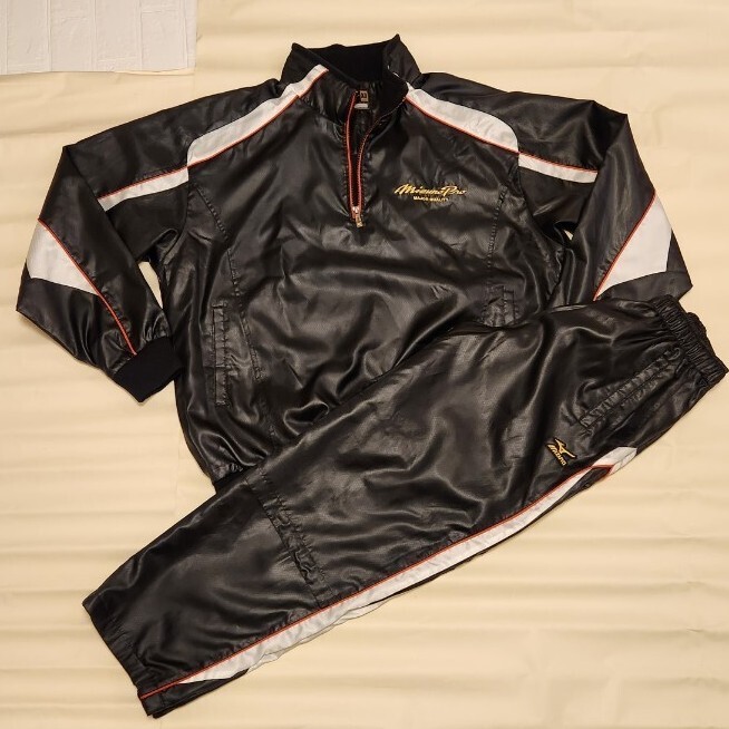 超レア！新品 ミズノプロ 限定 ブレスサーモ ウインドブレーカー 上下セット XO 黒 MIZUNO PRO 野球 ジャージ トレーニングウエア 裏起毛