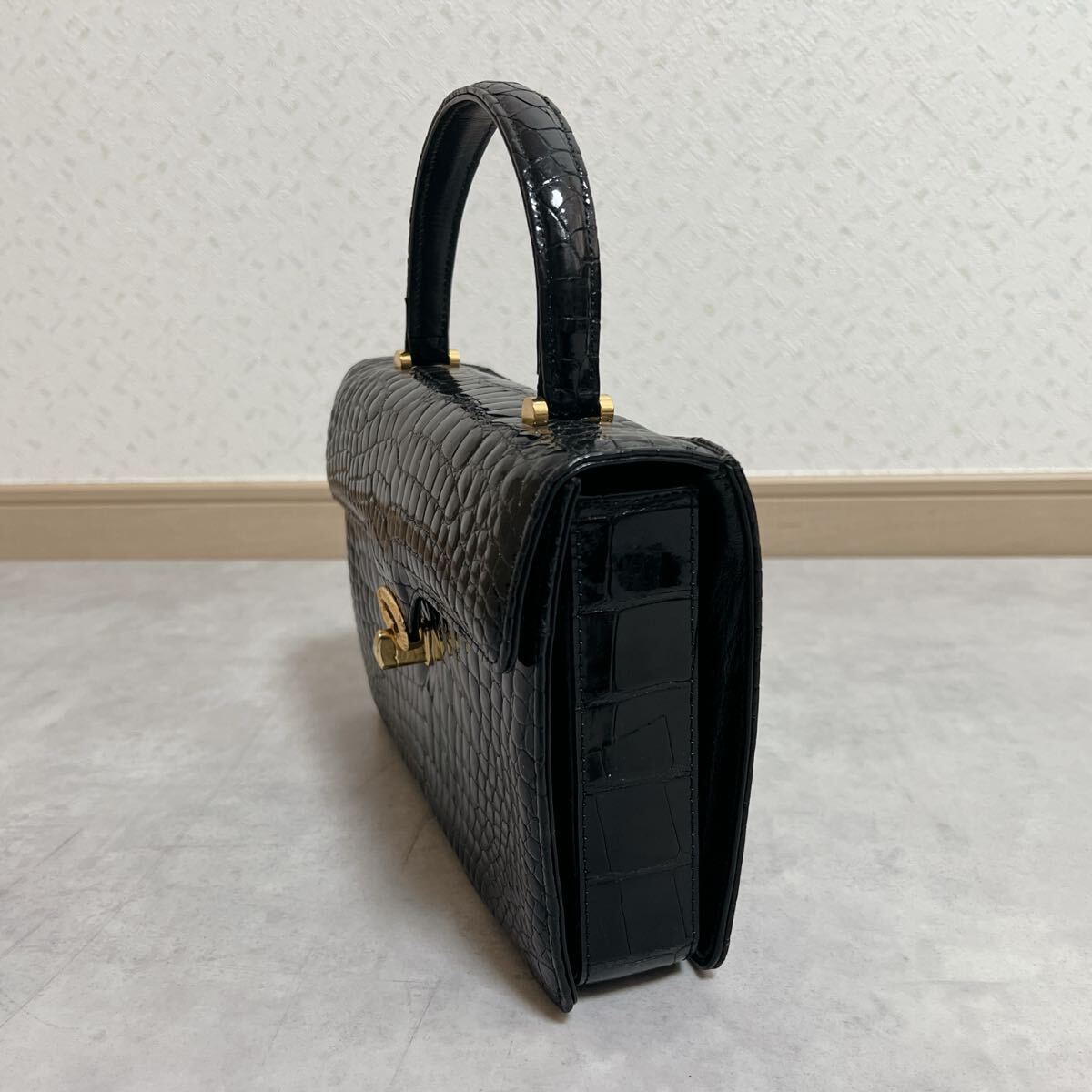 クロコダイル ハンドバッグ シャイニング シャイニー ワン クロコダイル ハンドバッグ シャイニング シャイニー ワン