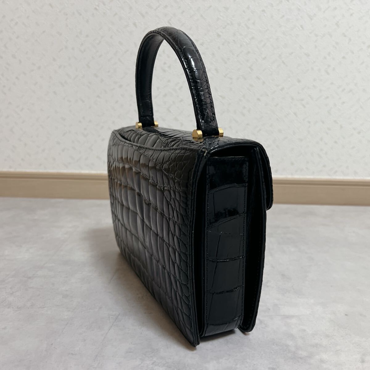 クロコダイル ハンドバッグ シャイニング シャイニー ワン クロコダイル ハンドバッグ シャイニング シャイニー ワン
