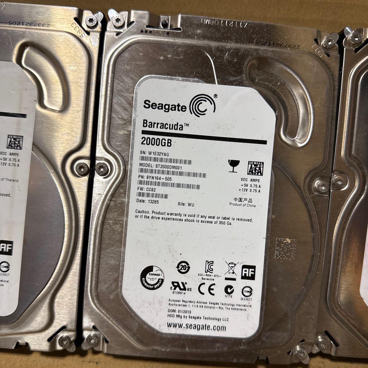 あ-8141)Seagate Barracuda 2000GB /3台セット 動作未確認 ジャンク品_画像3