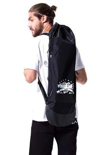 スケボー ケース リュック バッグ 防水 ポケット付き かっこいい スケートボード入れ 高さ85cm 黒 ブラック 188 N01