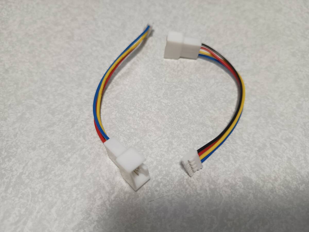 Pwm mini4ピンからpmw4ピンファン変換ケーブル2本セット Mini-ITXマザーボード付属品、グラフィックカードのmini4ピンにケースファン取付用_画像1
