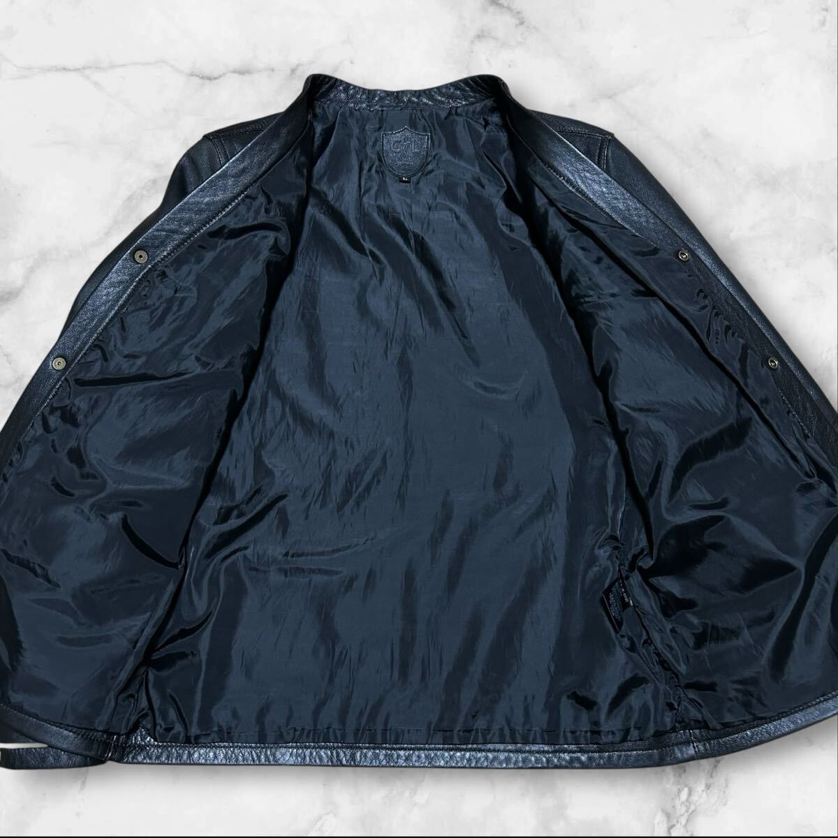 河内鉄生モデル COLLARS カラーズ 山羊革 本革 レザージャケット 河内鉄生モデル COLLARS カラーズ 山羊革 本革 レザージャケット