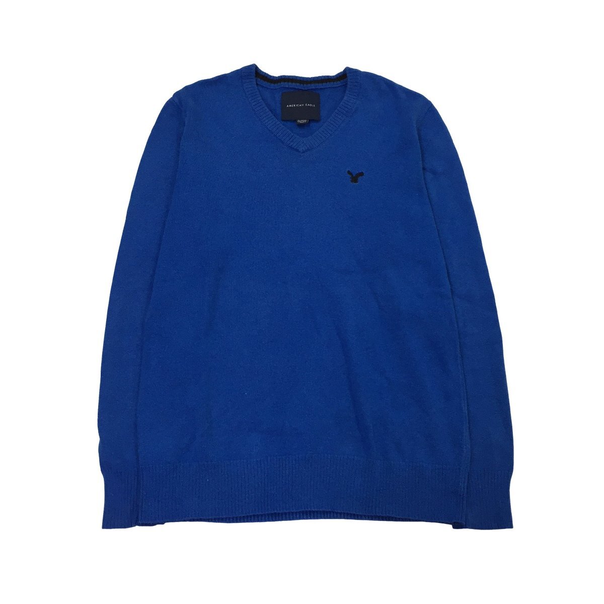 2403F-227 メンズ American Eagle アメリカン イーグル ブルー ニットセーター XS 【送料一律！800円】