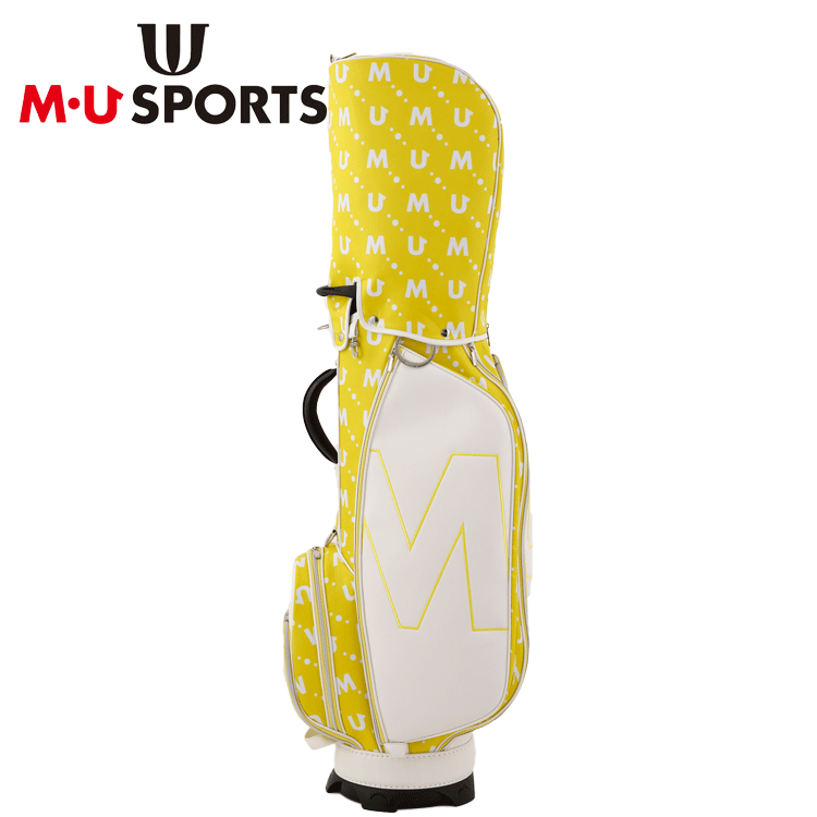 M・U SPORTS キャディバッグ 703Q1106【MUスポーツ】【ゴルフバッグ 】【9.5型】【イエロー】【CaddyBag】