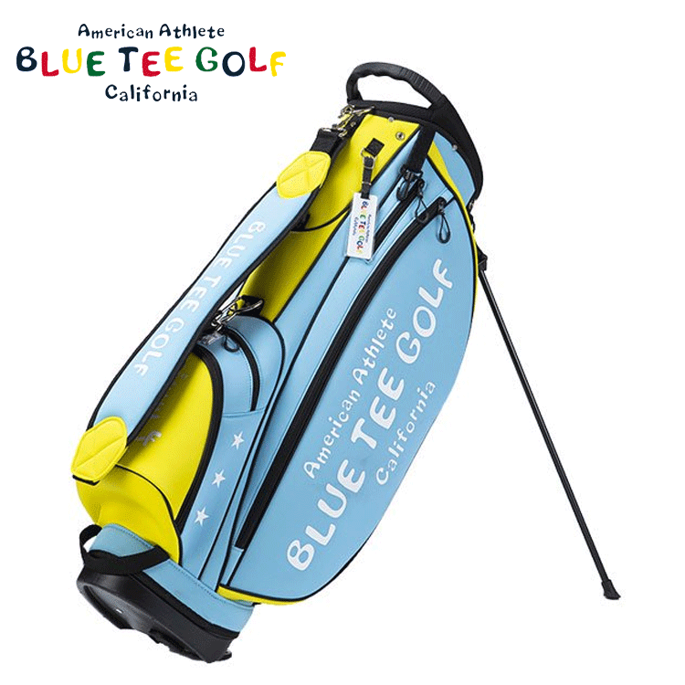 【後払い手数料無料】 ストレッチ GOLF TEE BLUE 2トーン 9 キャディバッグ スタンド式 その他