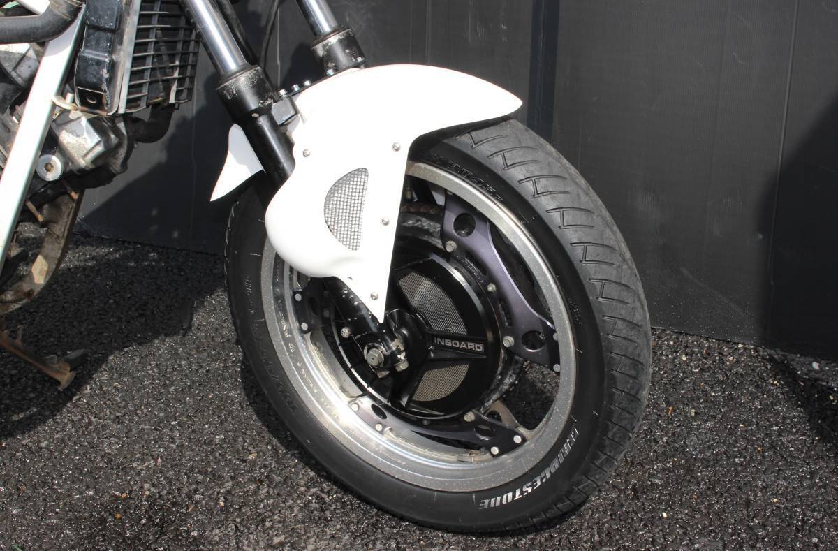 ORM製 ホンダ VT250F MC08 フロントエアロダクトフェンダー FRP 白ゲル仕上げ_画像6