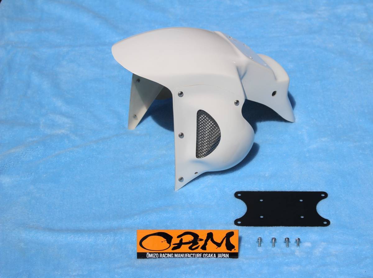 ORM製 ホンダ VT250F MC08 フロントエアロダクトフェンダー FRP 白ゲル仕上げ_画像1